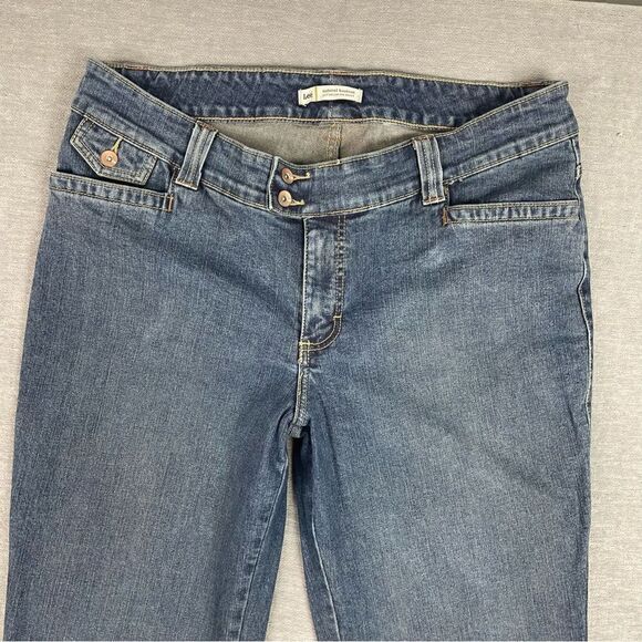 Lee Natural Bootcut Fits Just Below The Waist Denim Jeans Women’s  18W Petite - Picture 2 of 10